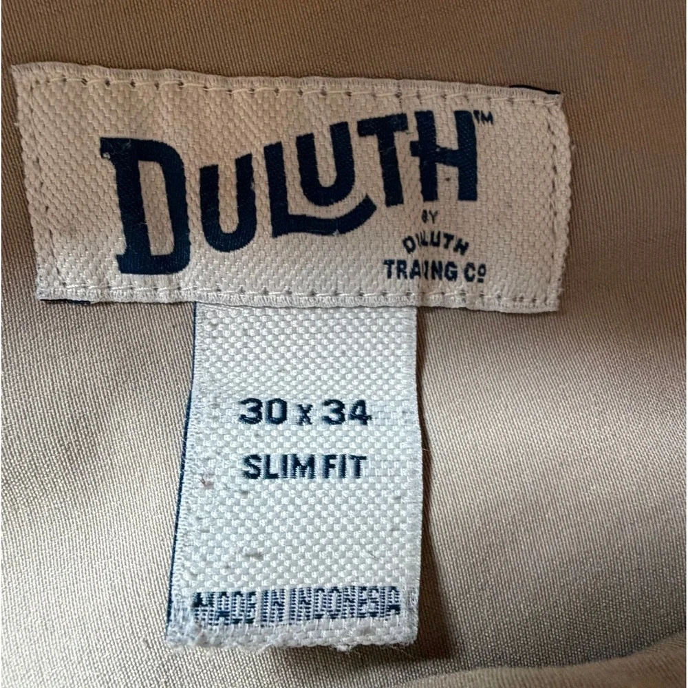 Duluth Mens 30x34 Cargo Pants Dry On The Fly Tan Nylon Stretch Slim Fit Hiking